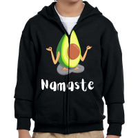 Namaste Meditation T  Shirt Avocado Meditation T  Shirt Youth Zipper Hoodie | Artistshot