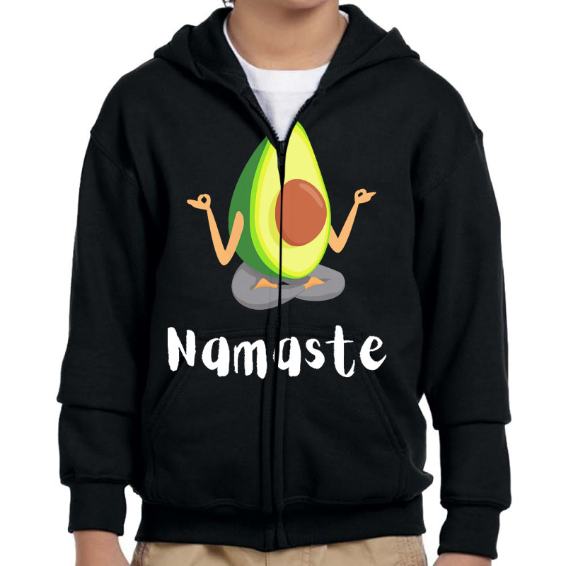 Namaste Meditation T  Shirt Avocado Meditation T  Shirt Youth Zipper Hoodie by gilberthand916 | Artistshot