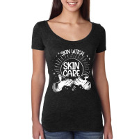 Skin Witch Skincare Lover Halloween Esthetician Sweatshirt Women's Triblend Scoop T-shirt | Artistshot