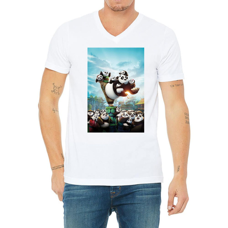 Kung Fu Panda 3 Poster V-neck Tee | Artistshot