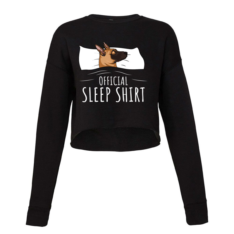 Official Sleep Malinois Dog 1 Cropped Sweater by XAVIERESPREE | Artistshot