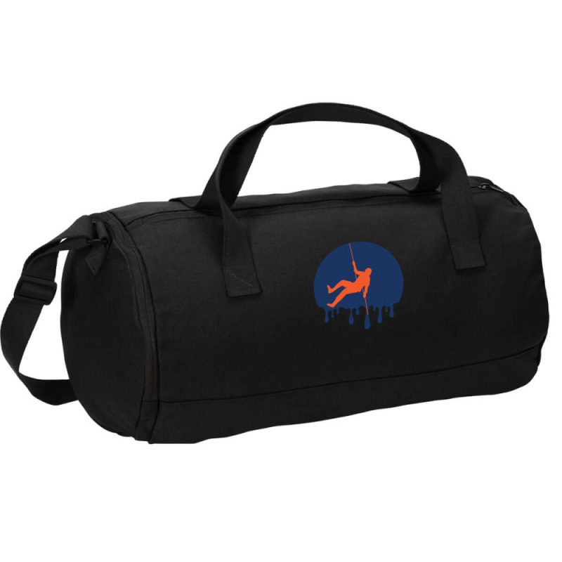 Retro Rock Climbing Dripping Duffel Bag | Artistshot