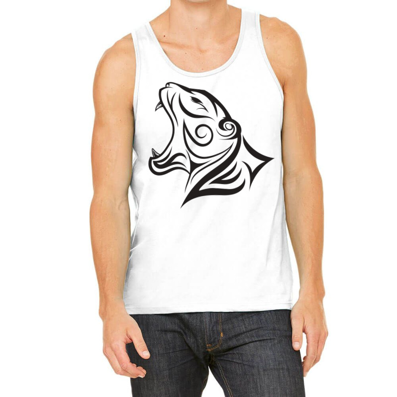 Growling Mouth Open Bengal Cicny Tiger Tank Top by orahungrias | Artistshot