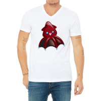 Creepy Cute Vampire Squid V-neck Tee | Artistshot