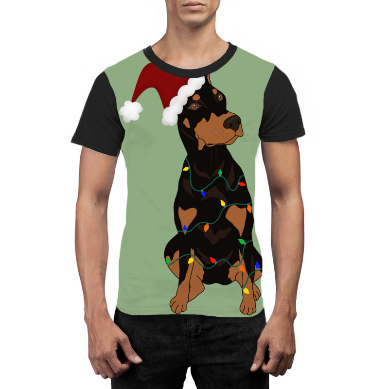 Christmas Doberman Pinscher Graphic T-shirt | Artistshot