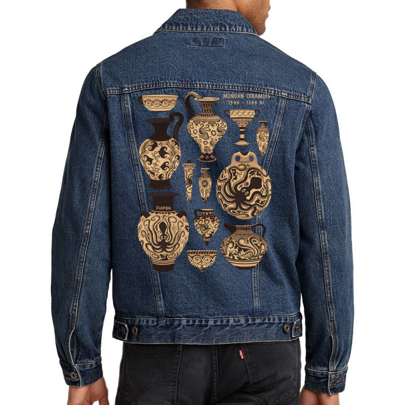 Late Minoan Ceramics Men Denim Jacket by ammorabragill | Artistshot