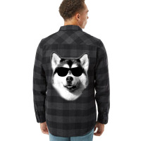 Cool Siberian Husky With Sunglasses Flannel Shirt | Artistshot