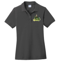 Meateater Gnome With Frog Ladies Polo Shirt | Artistshot