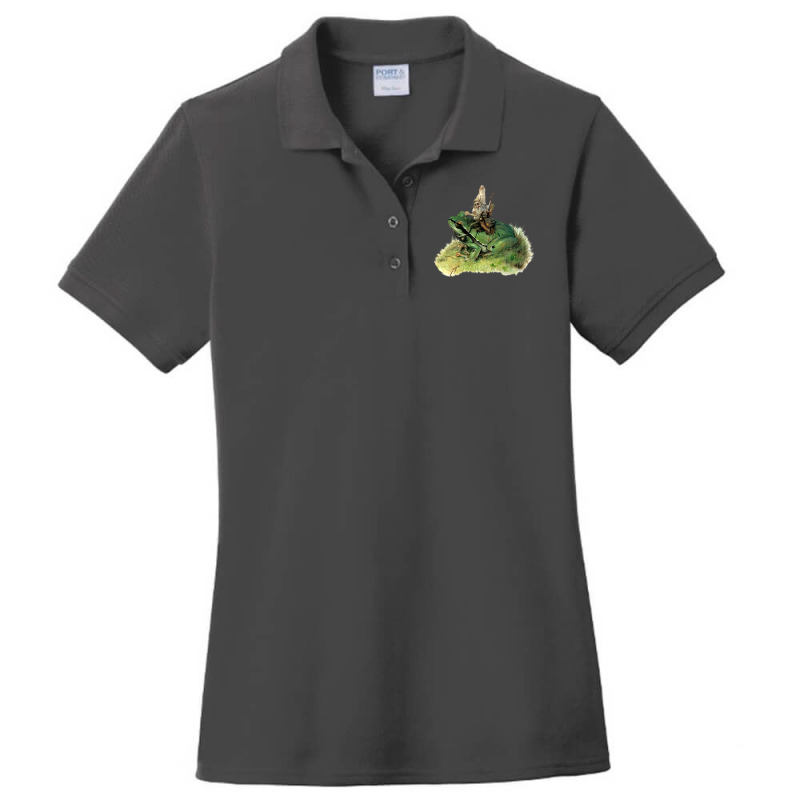 Meateater Gnome With Frog Ladies Polo Shirt by bhavyahunaln | Artistshot