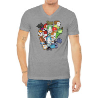 Castle Crasher All Knight V-neck Tee | Artistshot