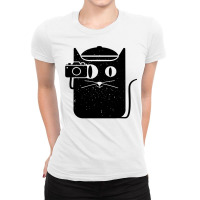 Cat And Camera Ladies Fitted T-shirt | Artistshot