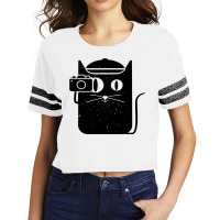 Cat And Camera Scorecard Crop Tee | Artistshot