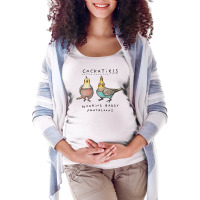 Cockatiels Wearing Baggy Pantaloons Maternity Scoop Neck T-shirt | Artistshot