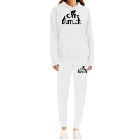 Cat Butler With Cats Crawling On Font Hoodie & Jogger Set | Artistshot