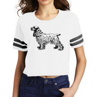 Cocker Spaniel Illustration Scorecard Crop Tee | Artistshot