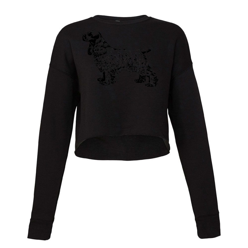 Cocker Spaniel Illustration Cropped Sweater by baltuslediro | Artistshot