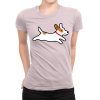 Cute Jack Russell Terrier Running Dog Ladies Fitted T-shirt | Artistshot