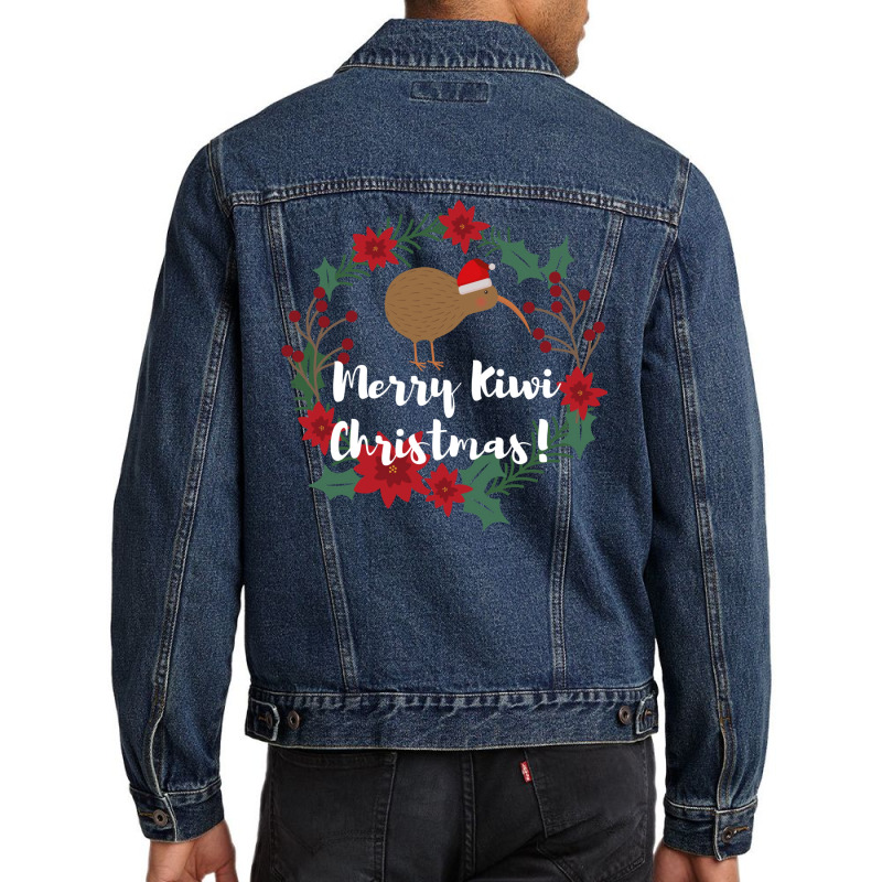 Christmas New Zealand Kiwi 1 Men Denim Jacket | Artistshot