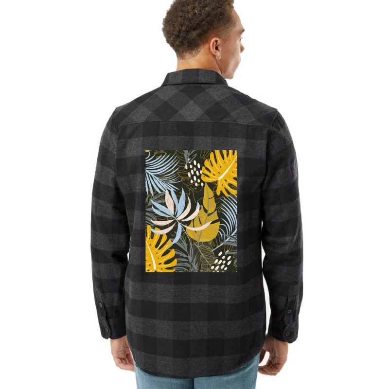 Trend Tropical Leaves Plants Gray Flannel Shirt | Artistshot