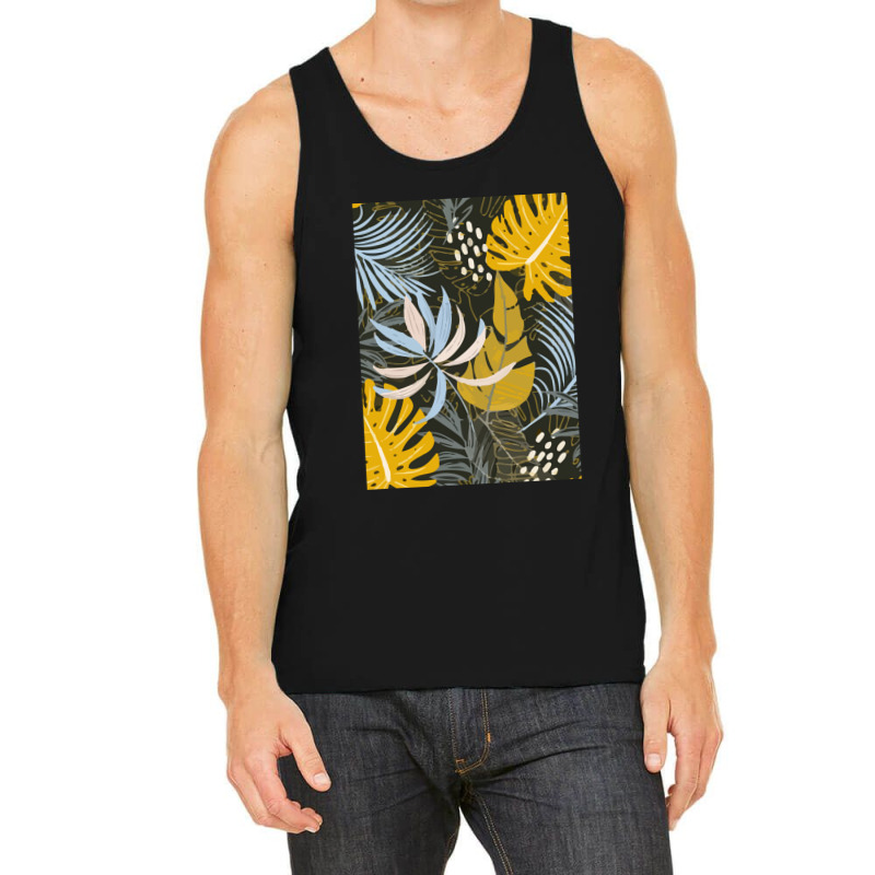 Trend Tropical Leaves Plants Gray Tank Top | Artistshot