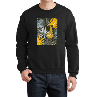 Trend Tropical Leaves Plants Gray Crewneck Sweatshirt | Artistshot