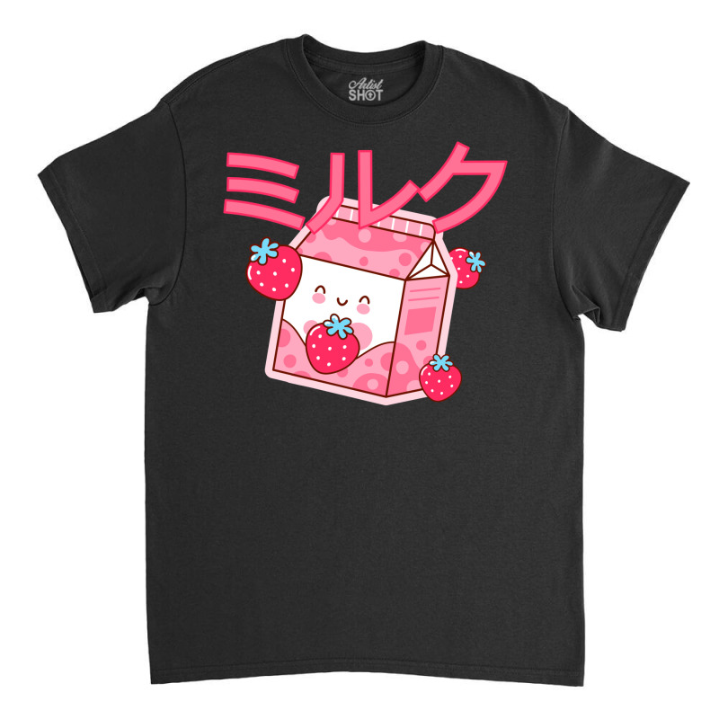 Cute Japanese Strawberry Milk Shake Carton Kawaii Funny Classic T-shirt by meyshejda2 | Artistshot