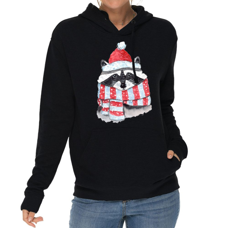 Christmas Raccoon 1 Lightweight Hoodie | Artistshot