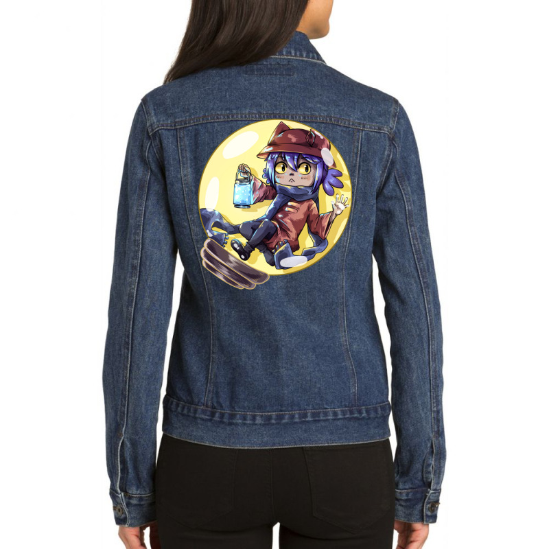 Niko V2   Oneshot   1 Ladies Denim Jacket by peksangvilit | Artistshot