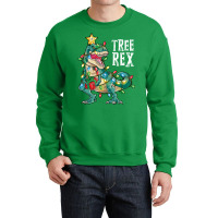 Christmas Shirt For Kids Boys Tree T Rex Dinosaur Xmas Gifts Crewneck Sweatshirt | Artistshot