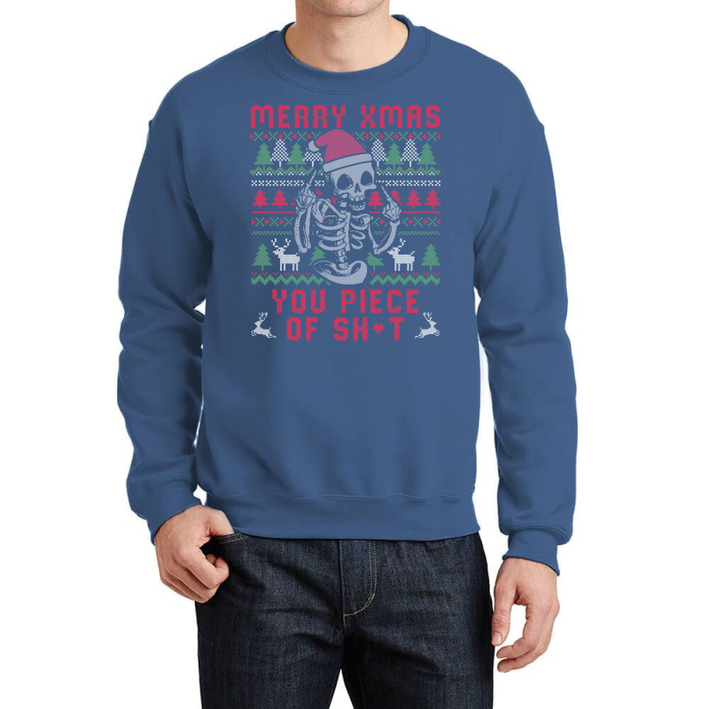 Christmas Skull Funny Ugly Sweater Crewneck Sweatshirt | Artistshot