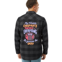 Conspiracy Theory   Cute Funny Quote Evil Cat Gift Flannel Shirt | Artistshot