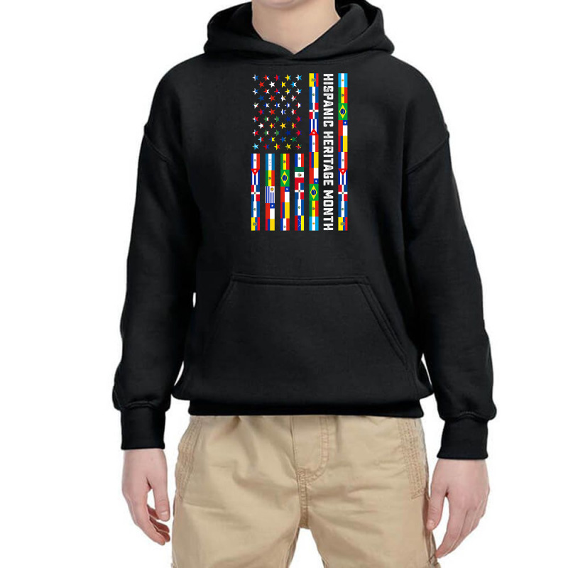 National Hispanic Heritage Month Celebration Latin Flags Youth Hoodie by JohnNichols89123 | Artistshot