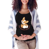 Do Your Squats Cute Corgi   Bodybuilding Maternity Scoop Neck T-shirt | Artistshot