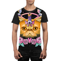 Pastel Goth Exotic Shorthair Pagan Creepy Menhera Cat Graphic T-shirt | Artistshot