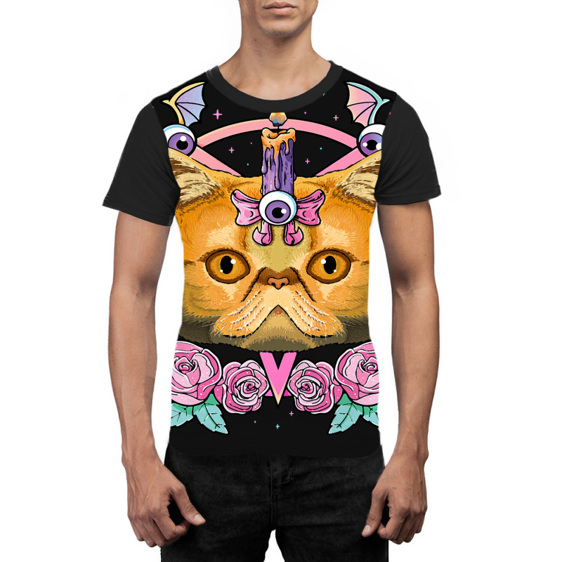 Pastel Goth Exotic Shorthair Pagan Creepy Menhera Cat Graphic T-shirt by XAVIERESPREE | Artistshot