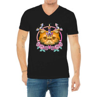 Pastel Goth Exotic Shorthair Pagan Creepy Menhera Cat V-neck Tee | Artistshot