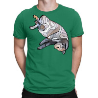 Cat Pretzel Gray And Brown Groovy T-shirt | Artistshot