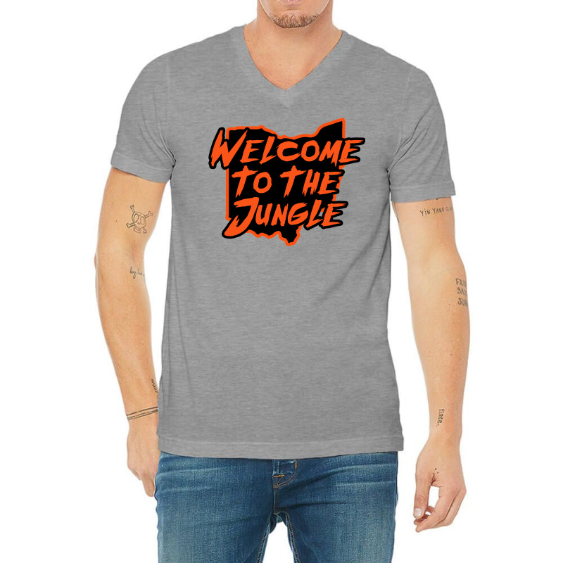 Welcome To The Jungle   White V-Neck Tee by jhoverprogga0 | Artistshot