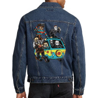 Mystery Machine, Mystery Machine Vintage, Mystery Machine Painting, Th Men Denim Jacket | Artistshot