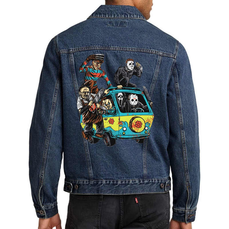 Mystery Machine, Mystery Machine Vintage, Mystery Machine Painting, Th Men Denim Jacket by SHOPLOS | Artistshot