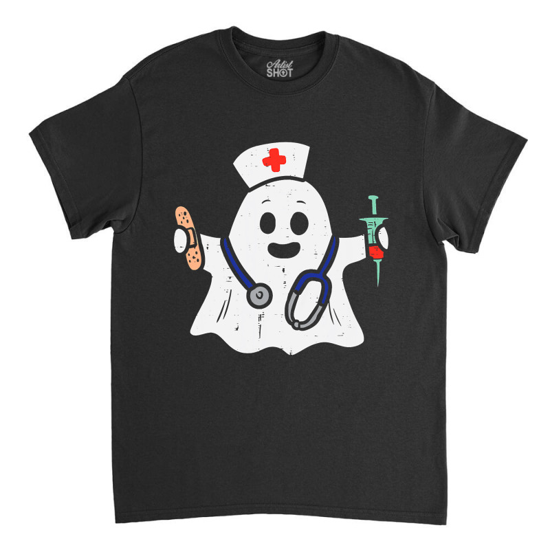 Nurse Ghost Scrub Halloween Costume For Nurses Women Rn Classic T-shirt by JohnNichols89123 | Artistshot