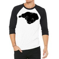 Cat Sleep Silhouette 3/4 Sleeve Shirt | Artistshot