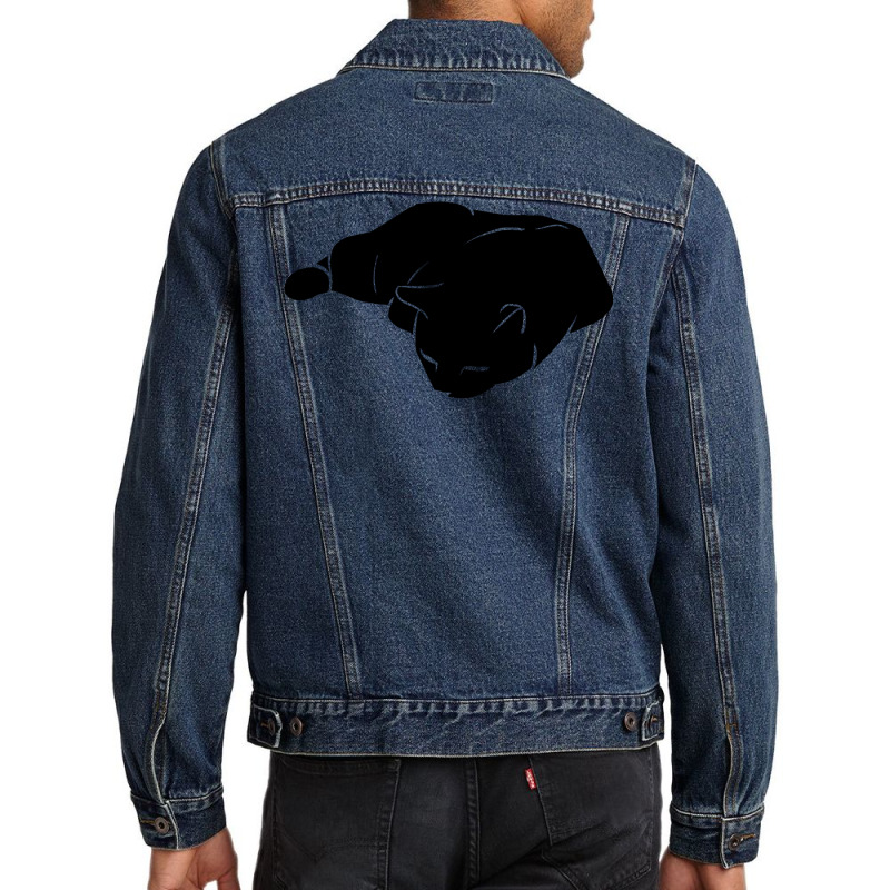 Cat Sleep Silhouette Men Denim Jacket | Artistshot