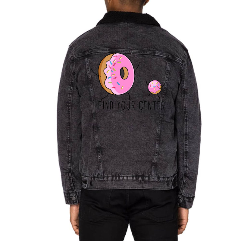 Find Your Donut Center Unisex Sherpa-lined Denim Jacket | Artistshot