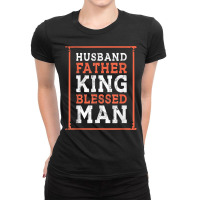 Husband Father King Blessed Man Black Pride Dad Bhm T Shirt Ladies Fitted T-shirt | Artistshot