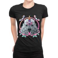 Pastel Goth Poodle Pagan Dog Creepy Menhera Poodle Ladies Fitted T-shirt | Artistshot