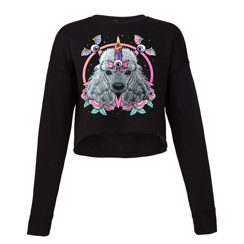 Pastel Goth Poodle Pagan Dog Creepy Menhera Poodle Cropped Sweater by XAVIERESPREE | Artistshot