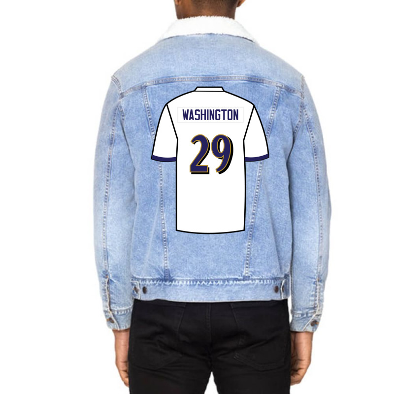 Ar'darius Washington Jersey 3 Unisex Sherpa-Lined Denim Jacket by gajercletas | Artistshot