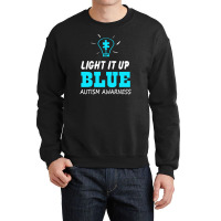 Light It Up Blue Autism Awareness Crewneck Sweatshirt | Artistshot