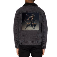 Samurai Elf Warrior Unisex Sherpa-lined Denim Jacket | Artistshot